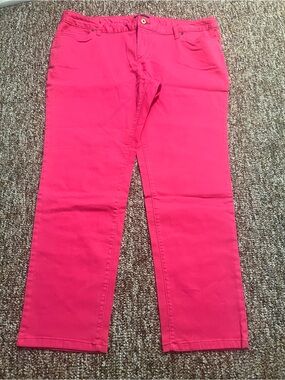 Lands End Women’s Hot Pink Business Casual Office Work Pants Size 18